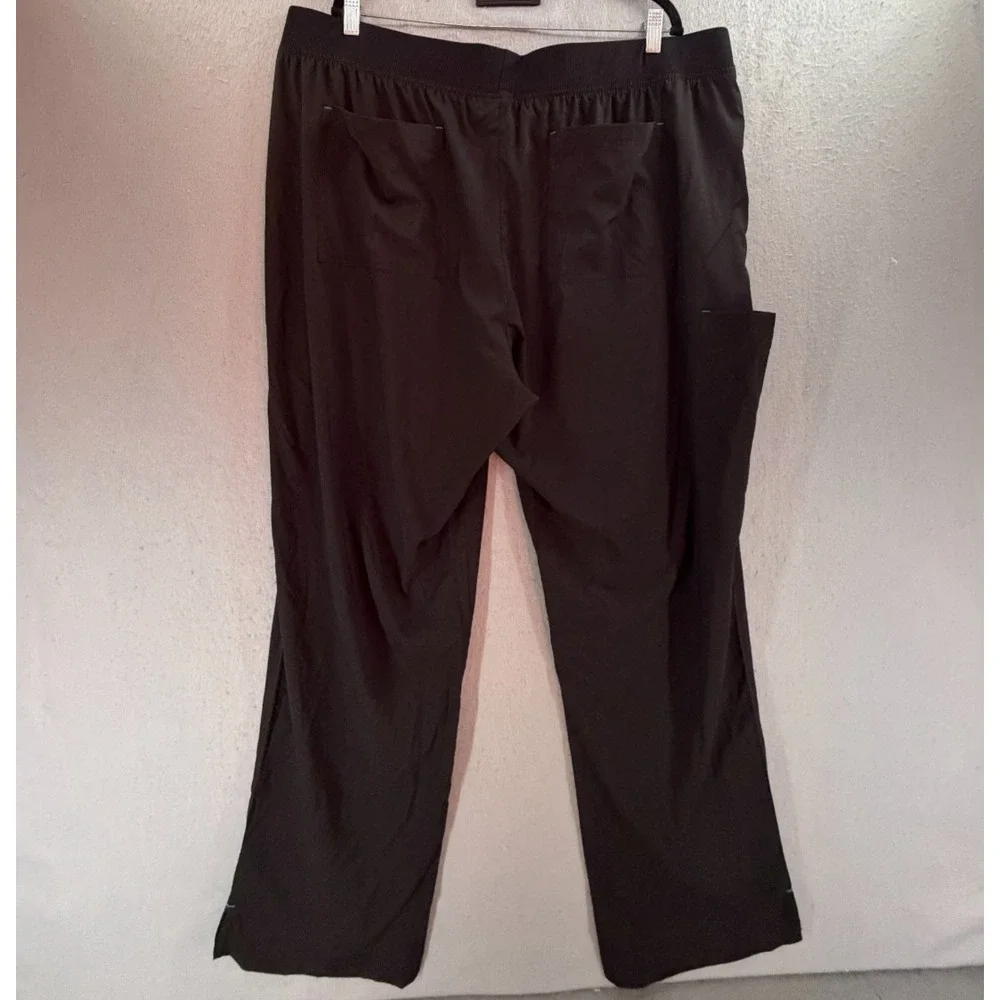 Koi Basics Caroline Scrub Pants‎ Womens 3X Black Straight Leg 743R Cargo NWT